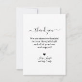 スタイリッシュ紫生まれたばかりのの赤ちゃん写真 サンキューカード (裏面)