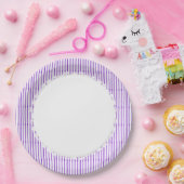 スタイリッシュ紫色白毎日数々のサイズ ペーパープレート (パーティー)