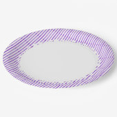 スタイリッシュ紫色白毎日数々のサイズ ペーパープレート (アングル)