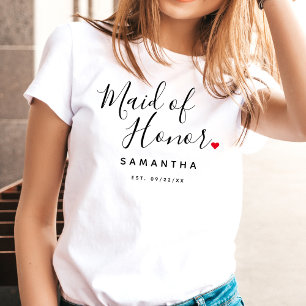 スタイリッシュ結婚メイド・オブ・オーナー(花嫁付き添い人) Tシャツ