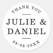 スタイリッシュ結婚モダンさん ラウンドシール (正面)