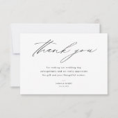 スタイリッシュ結婚モダンサンキューカード サンキューカード (正面)