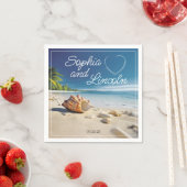 スタイリッシュ結婚夏 スタンダードカクテルナプキン (インサイチュ)