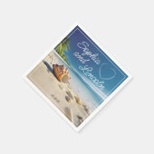 スタイリッシュ結婚夏 スタンダードカクテルナプキン (角)