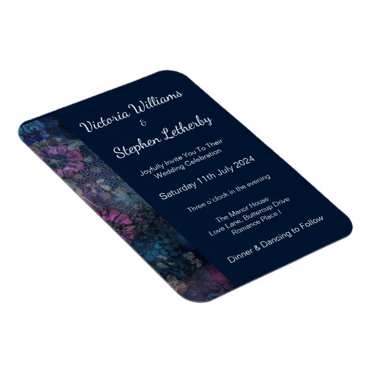 スタイリッシュ結婚式招待状可撓磁石 マグネット (右側)