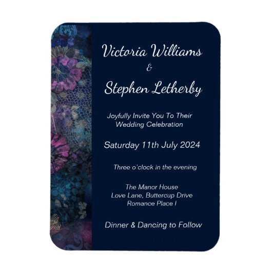 スタイリッシュ結婚式招待状可撓磁石 マグネット (縦)