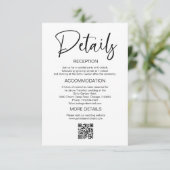 スタイリッシュ結婚式招待状詳細エンクロージャ 招待状 (スタンド正面)