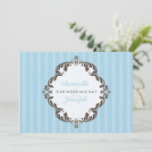 スタイリッシュ結婚式招待状:：フローリッシュデラックス1 招待状 (スタンド正面)