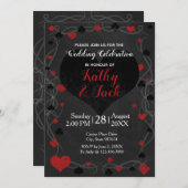 スタイリッシュ結婚式招待状 招待状 (正面/裏面)
