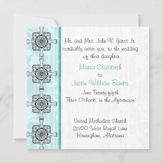 スタイリッシュ結婚式招待状 招待状 (正面)
