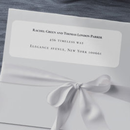 スタイリッシュ結婚白黒差出人住所 ラベル
