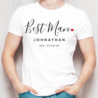 スタイリッシュ結婚花婿介添人 Tシャツ