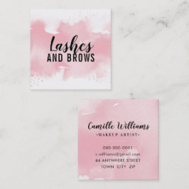 スタイリッシュ絵を描モダン水淡い色の色 スクエア名刺