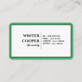 スタイリッシュ絵を描（ばちゃばちゃ）跳ねるターコイズ 名刺 (裏面)