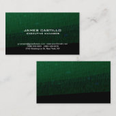 スタイリッシュ緑の背景モダンプロフェッショナル 名刺 (正面/裏面)
