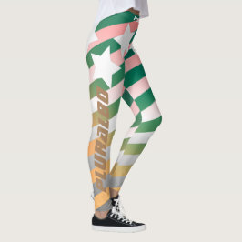 スタイリッシュ線モノグラムの星パターントレーニング レギンス