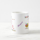 スタイリッシュ編み物が薬最高のだ コーヒーマグカップ (中央)