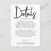 スタイリッシュ編モダン可白黒結婚の エンクロージャーカード (正面)