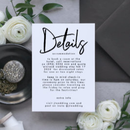 スタイリッシュ編モダン可白黒結婚の エンクロージャーカード