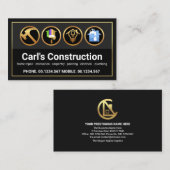 スタイリッシュ縁ど建築 名刺 (正面/裏面)