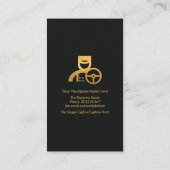 スタイリッシュ縁どFrame Chauffeur Private Driver 名刺 (裏面)