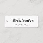 スタイリッシュ署名スクリプつるラベル スキニー名刺 (正面)