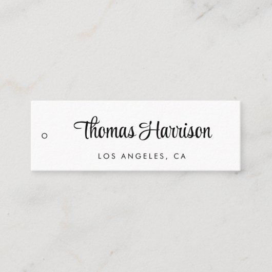 スタイリッシュ署名スクリプつるラベル スキニー名刺 (正面)