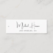 スタイリッシュ署名スクリプつるラベル スキニー名刺 (正面)