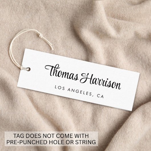 スタイリッシュ署名スクリプつるラベル スキニー名刺