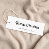 スタイリッシュ署名スクリプつるラベル スキニー名刺