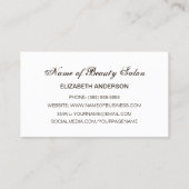 スタイリッシュ美容師エレガント金ゴールドマスカラ 名刺 (裏面)