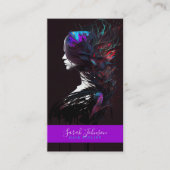 スタイリッシュ美容師デジタルアート名刺 名刺 (正面)