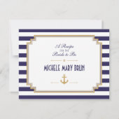 スタイリッシュ航海のブライダルシャワーレシピカード (裏面)