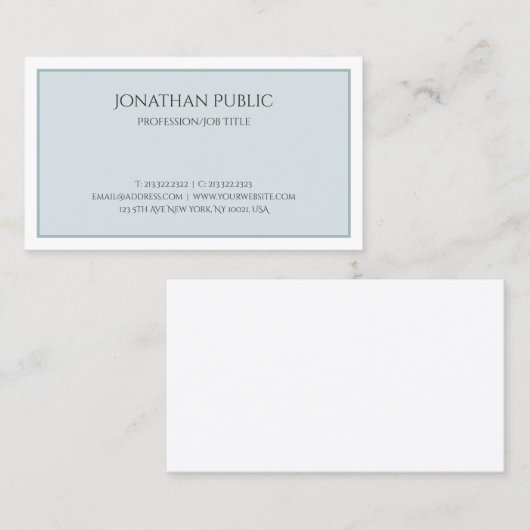 スタイリッシュ色のモダンエレガントプロフェッショナル 名刺 (正面/裏面)