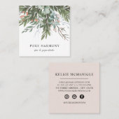 スタイリッシュ色彩の鮮やかフローラ |白 スクエア名刺 (正面/裏面)