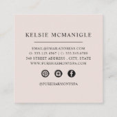 スタイリッシュ色彩の鮮やかフローラ |白 スクエア名刺 (裏面)