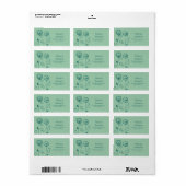 スタイリッシュ花 – アクアグリーン ラベル (フルシート)