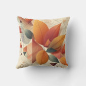 スタイリッシュ葉幾何学模様の枕 クッション (裏面)