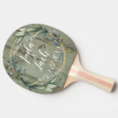 スタイリッシュ葉素朴リース結婚ズ 卓球ラケット (横)