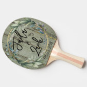 スタイリッシュ葉素朴リース結婚ズ 卓球ラケット (横)