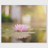 スタイリッシュ蓮の花風景、禅 ラッピングペーパー (フラット)