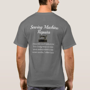 スタイリッシュ裁縫機械修理事業Tシャツ Tシャツ