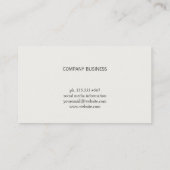 スタイリッシュ角柱コンテンポラリーデザイン 名刺 (裏面)