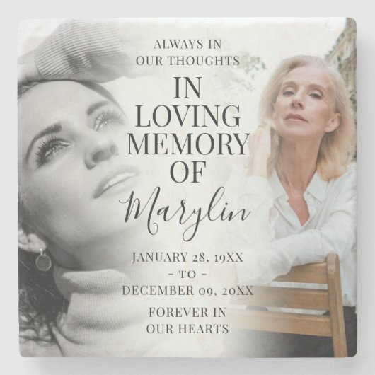 スタイリッシュ記念撮影の前後 ストーンコースター (正面)