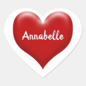 スタイリッシュ赤いハートクラシック ハートシール (正面)