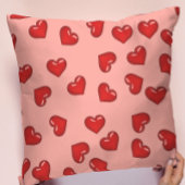 スタイリッシュ赤いハート模様 クッション