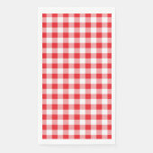 スタイリッシュ赤と白市松模様にゲストペーパーナプキン (正面)