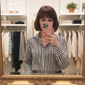 スタイリッシュ赤と白水玉模様 Case-Mate iPhoneケース