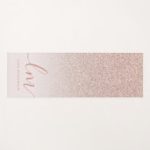 スタイリッシュ赤面グラデーションピンクパーソナライズされた ヨガマット (正面(横))