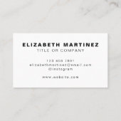 スタイリッシュ赤面ピンクモダントレンディー表裏 名刺 (裏面)